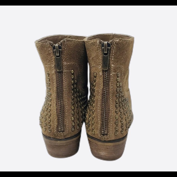 Marc Fisher Zen Studded Suede Ankle Bootie Tan6.5 - Picture 4 of 8
